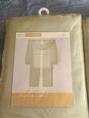 Room Essentials Sheer Window Scarf in Sage